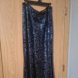 Dark Blue Sequin Skirt